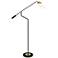 Robert Abbey Ferdinand 85 3/4" Black and Brass Adjustable Floor Lamp