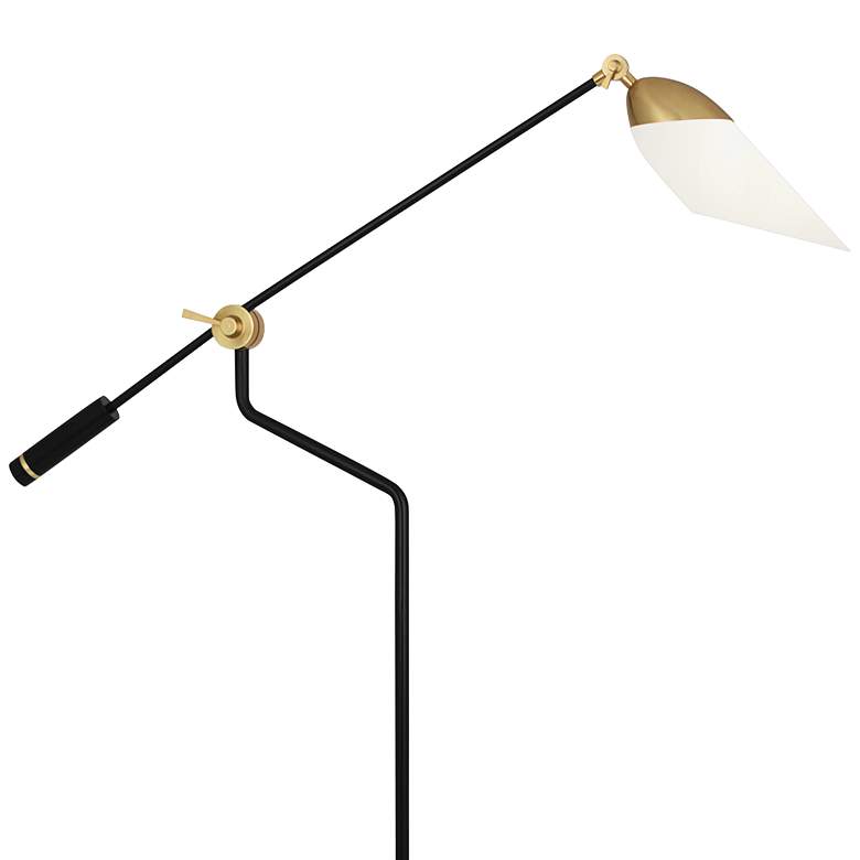 Image 5 Robert Abbey Ferdinand 85 3/4" Black and Brass Adjustable Floor Lamp more views