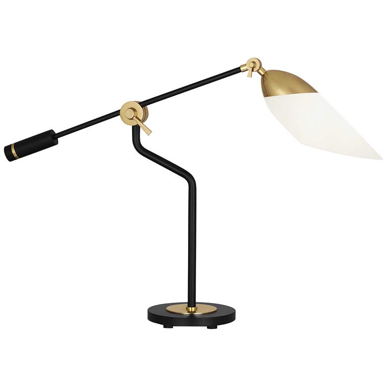 Image 2 Robert Abbey Ferdinand Black and Brass Adjustable Desk Lamp