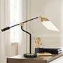 Robert Abbey Ferdinand Black and Brass Adjustable Desk Lamp