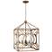 Robert Abbey Fineas 18"W Aged Brass 4-Light Foyer Pendant