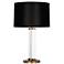 Robert Abbey Fineas 28 3/4" Brass and Glass Lamp with Black Shade