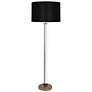 Robert Abbey Fineas 65 3/4" Black and Aged Brass Floor Lamp