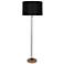 Robert Abbey Fineas 65 3/4" Black and Aged Brass Floor Lamp