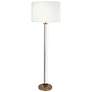 Robert Abbey Fineas 65 3/4" White and Aged Brass Floor Lamp