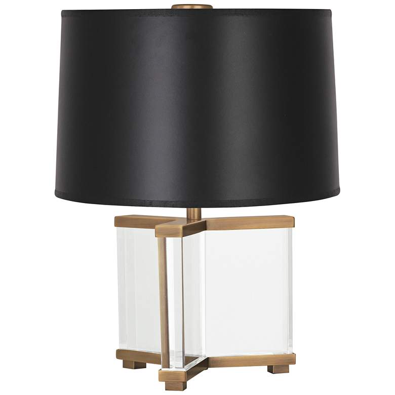 Image 1 Robert Abbey Fineas Aged Brass/Opaque Black Accent Lamp