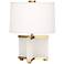 Robert Abbey Fineas Alabaster and Brass Accent Lamp