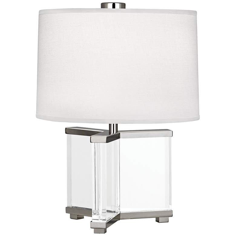 Image 1 Robert Abbey Fineas Polished Nickel/Ascot White Accent Lamp