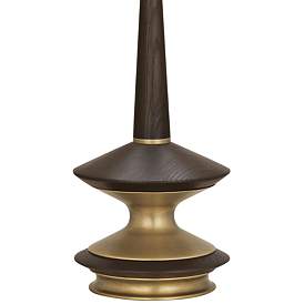 Image4 of Robert Abbey Fletcher 34 1/2" Modern Dark Walnut Warm Brass Table Lamp more views