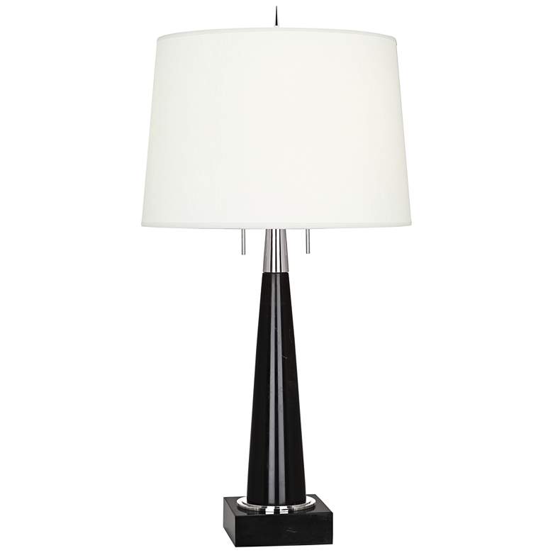Image 1 Robert Abbey Florence Black Marble Table Lamp