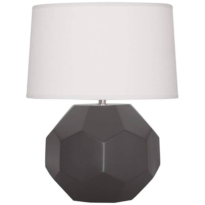 Image 1 Robert Abbey Franklin 23 1/2" Matte Black Ash Ceramic Table Lamp