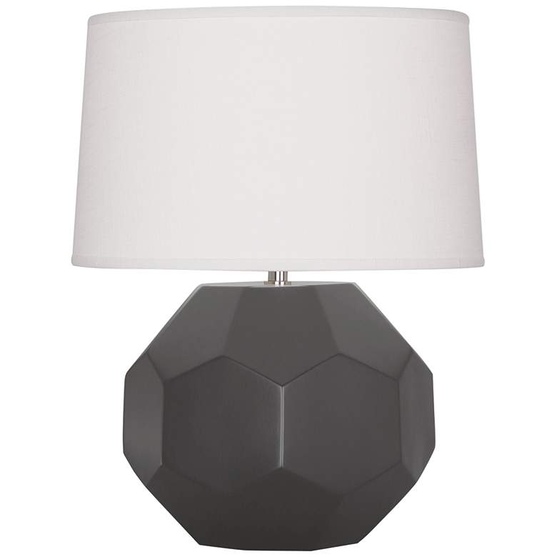 Image 1 Robert Abbey Franklin 23 1/2 inch Matte Black Ash Ceramic Table Lamp