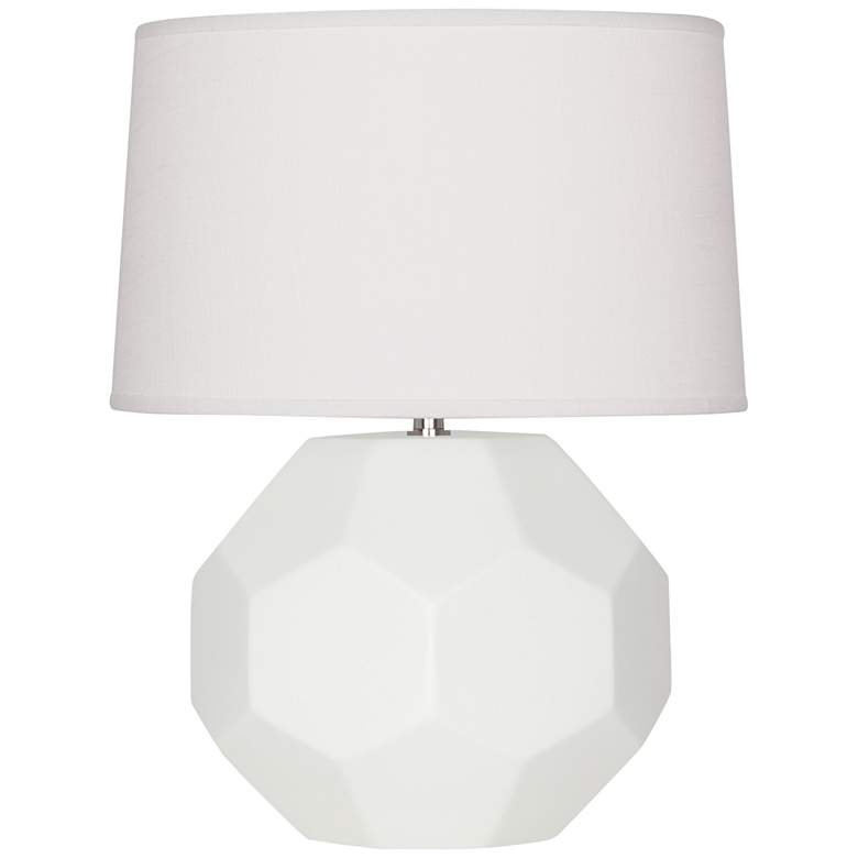Image 1 Robert Abbey Franklin 23 1/2" Matte Lily White Ceramic Accent Lamp