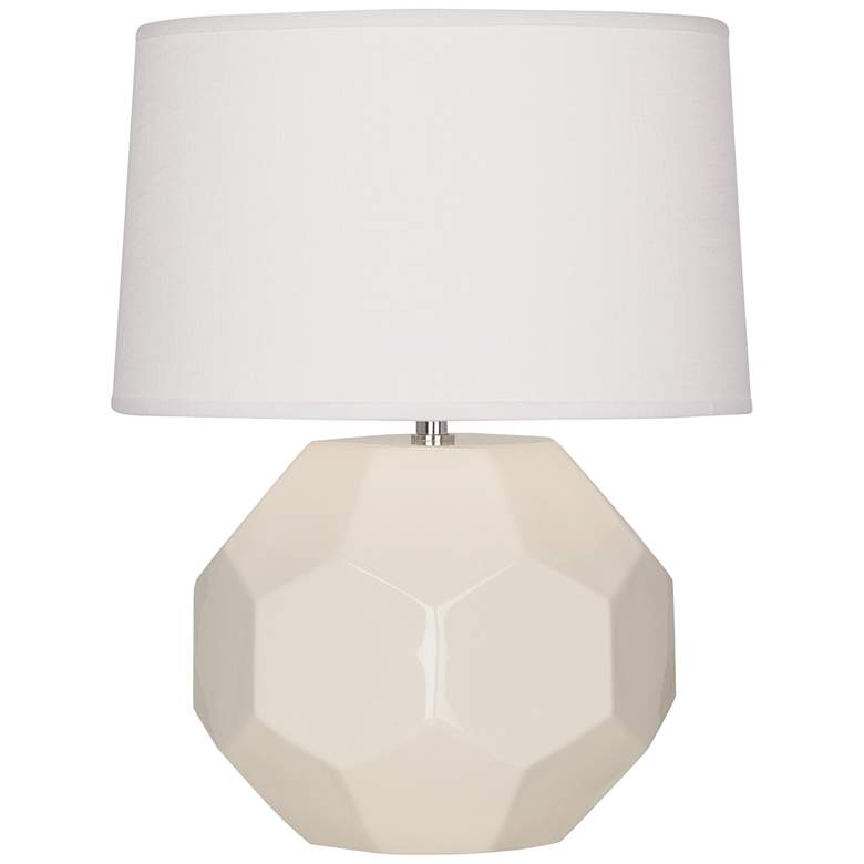 Image 2 Robert Abbey Franklin Bone Glazed Ceramic Accent Table Lamp
