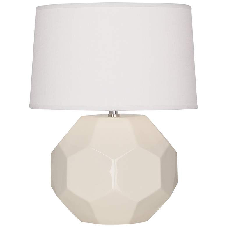 Image 1 Robert Abbey Franklin Bone Glazed Ceramic Accent Table Lamp