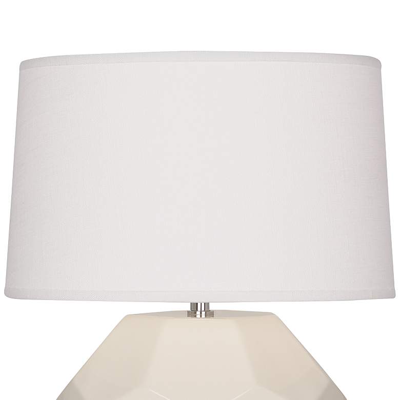 Image 3 Robert Abbey Franklin Bone Glazed Ceramic Accent Table Lamp more views