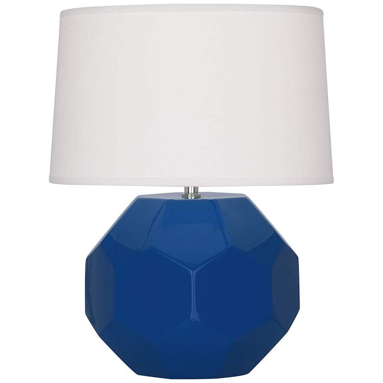 Image 1 Robert Abbey, Franklin, Cobalt Glazed Ceramic, Accent Lamp