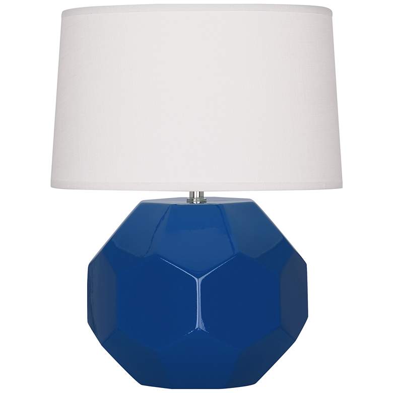 Image 1 Robert Abbey, Franklin, Cobalt Glazed Ceramic, Table Lamp