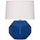 Robert Abbey, Franklin, Cobalt Glazed Ceramic, Table Lamp