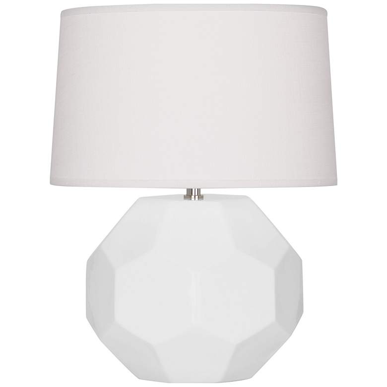 Image 1 Robert Abbey, Franklin, Daisy Glazed Ceramic, Table Lamp