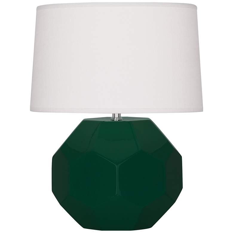 Image 1 Robert Abbey, Franklin, Jungle Glazed Ceramic, Table Lamp