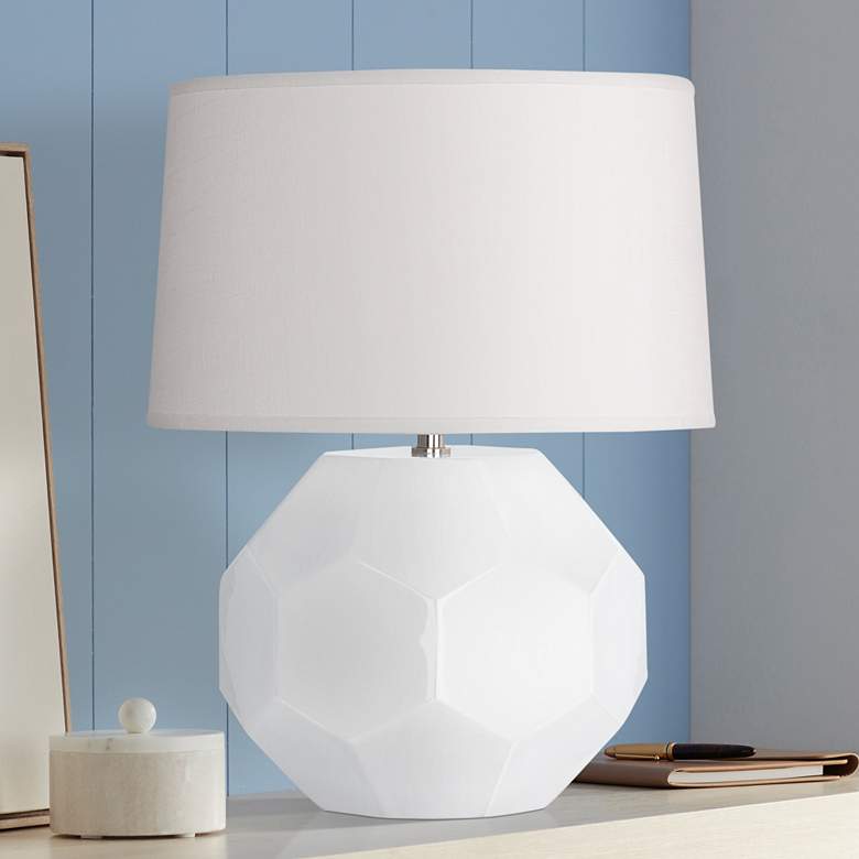 Image 1 Robert Abbey Franklin Lily Glazed Ceramic Accent Table Lamp