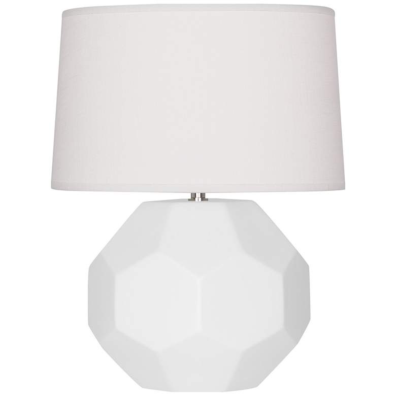 Image 1 Robert Abbey, Franklin, Matte Daisy Glazed Ceramic, Table Lamp