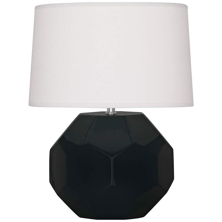 Image 1 Robert Abbey, Franklin, Obsidian Glazed Ceramic, Accent Lamp