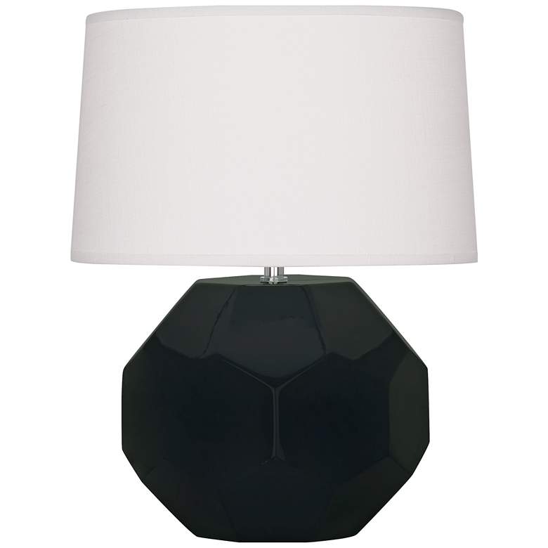 Image 1 Robert Abbey, Franklin, Obsidian Glazed Ceramic, Table Lamp