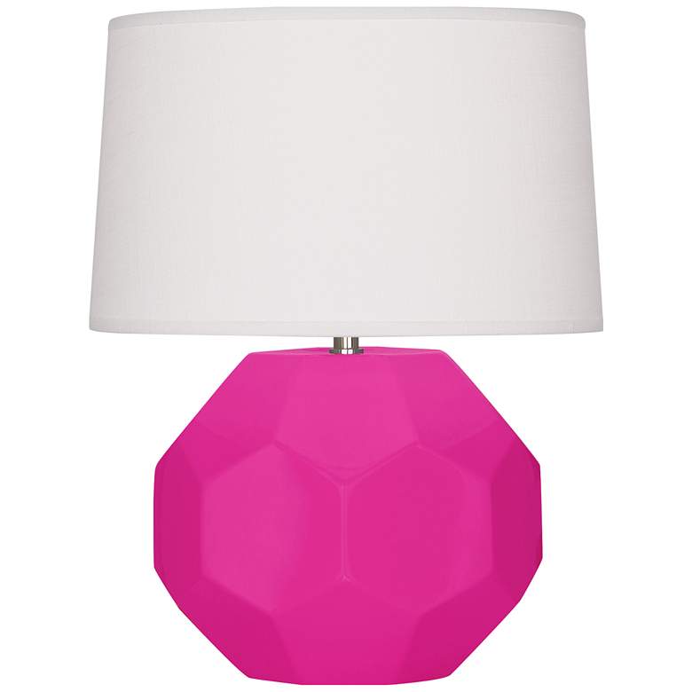 Image 1 Robert Abbey, Franklin, Razzle Rose Glazed Ceramic, Table Lamp