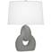 Robert Abbey Fusion 27" High Matte Smoky Taupe Modern Table Lamp