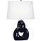 Robert Abbey Fusion 27" High Midnight Blue Modern Ceramic Table Lamp