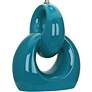 2_Robert Abbey Fusion 27" High Modern Peacock Blue Ceramic Table Lamp more views