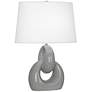 1_Robert Abbey Fusion 27" High Smoky Taupe Gray Ceramic Table Lamp