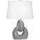 Robert Abbey Fusion 27" High Smoky Taupe Gray Ceramic Table Lamp