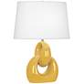 1_Robert Abbey Fusion 27" High Sunset Yellow Ceramic Table Lamp