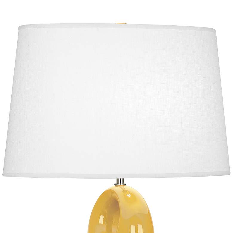 Image 3 Robert Abbey Fusion 27" High Sunset Yellow Ceramic Table Lamp more views