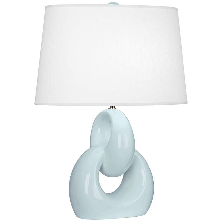 Image 1 Robert Abbey Fusion 27" Modern Baby Blue Ceramic Table Lamp