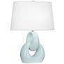 1_Robert Abbey Fusion 27" Modern Baby Blue Ceramic Table Lamp
