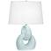 Robert Abbey Fusion 27" Modern Baby Blue Ceramic Table Lamp