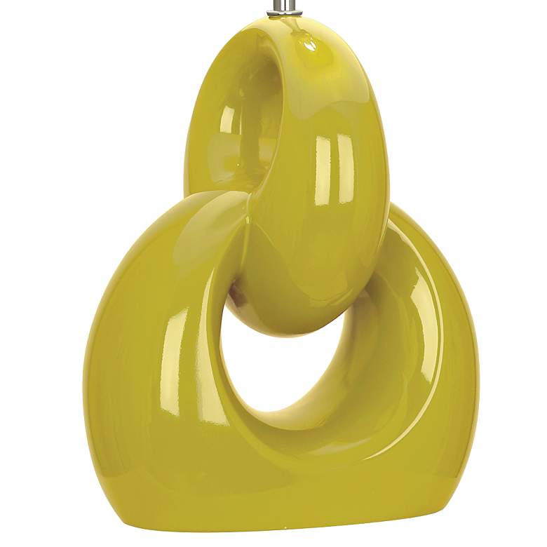 Image 2 Robert Abbey Fusion 27" Modern Citron Green Ceramic Table Lamp more views