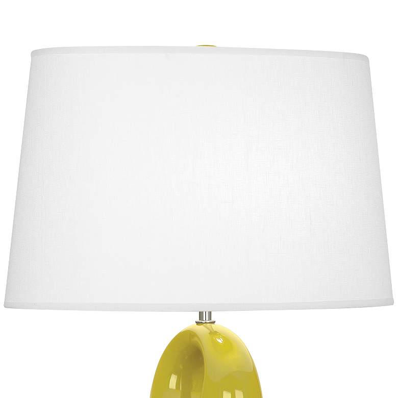 Image 3 Robert Abbey Fusion 27 inch Modern Citron Green Ceramic Table Lamp more views