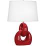 Robert Abbey Fusion 27" Modern Ruby Red Ceramic Table Lamp