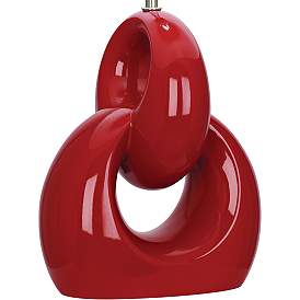 Image2 of Robert Abbey Fusion 27" Modern Ruby Red Ceramic Table Lamp more views