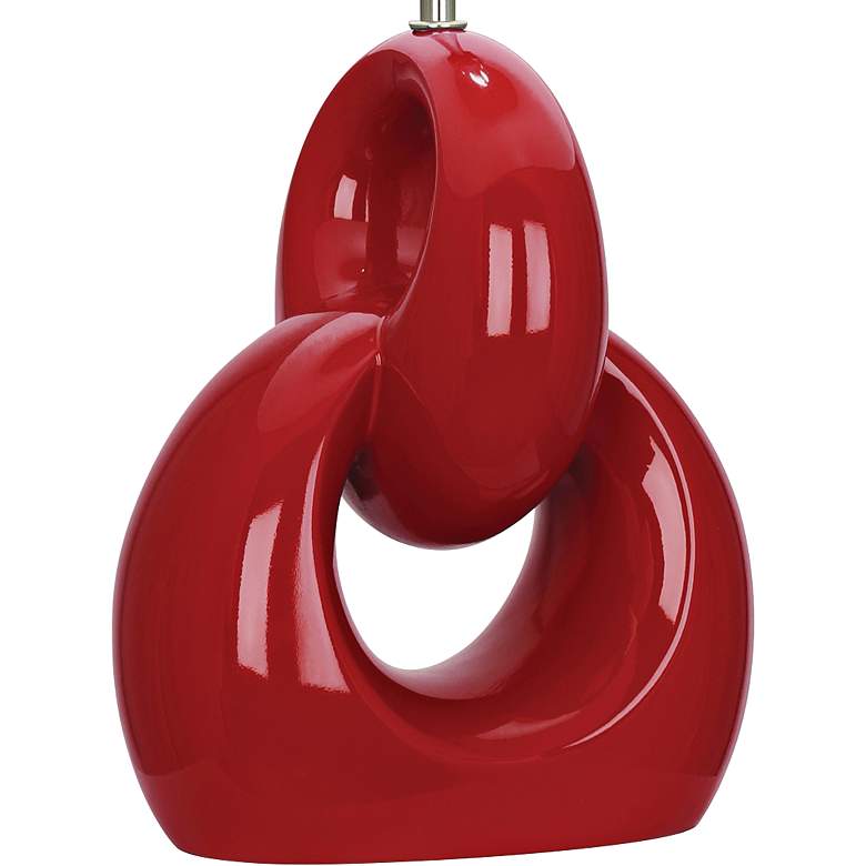 Image 2 Robert Abbey Fusion 27" Modern Ruby Red Ceramic Table Lamp more views