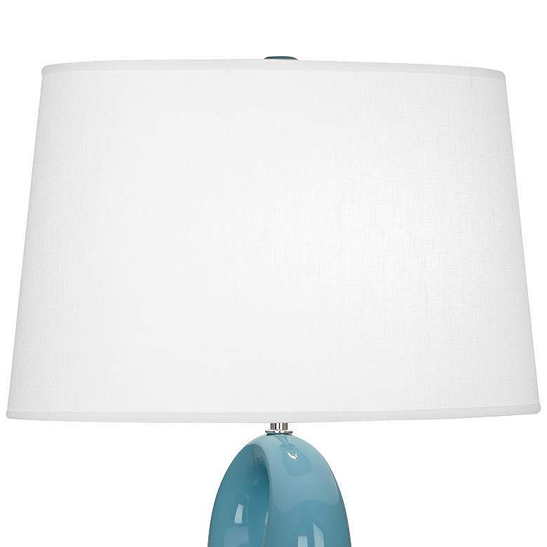 Image 3 Robert Abbey Fusion 27" Modern Steel Blue Ceramic Table Lamp more views