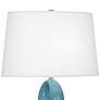 3_Robert Abbey Fusion 27" Modern Steel Blue Ceramic Table Lamp more views