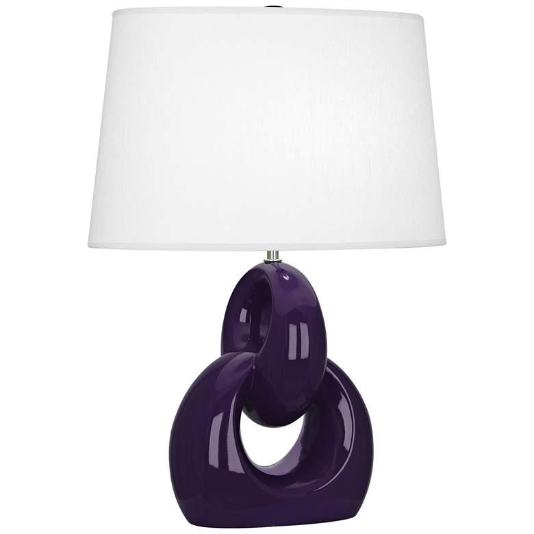 Image 1 Robert Abbey Fusion Amethyst Ceramic Table Lamp