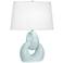 Robert Abbey Fusion Baby Blue Ceramic Table Lamp