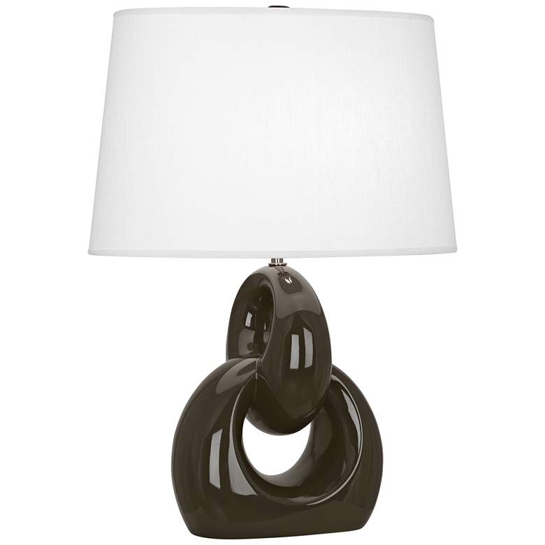 Image 1 Robert Abbey Fusion Brown Tea Ceramic Table Lamp